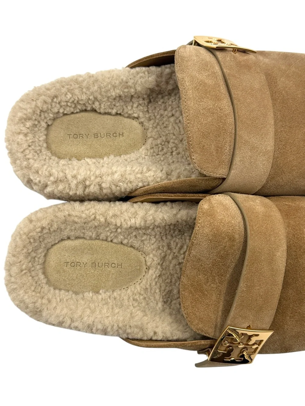 Tory Burch Mellow Shearling Mule Suede Shoes Size 11